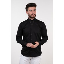 Apartro Yaka Zincirli Slimfit Gömlek