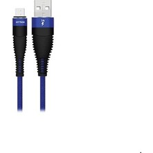 Hytech HY-X225 3A Micro USB 1m Data ve Sarj Kablosu Lacivert