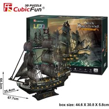 Cubic Fun 3d- 3 Boyutlu Puzzle Queen Anne's Revenge Gemisi ( LED Işıklı )