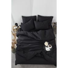 Bonjardin Home Siyah Ranforce Pamuk Çift Kişilik Nevresim Takımı