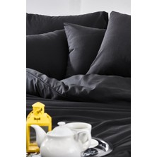 Bonjardin Home Siyah Ranforce Pamuk Çift Kişilik Nevresim Takımı