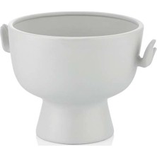 Crearthome Gorgı El Desenlı Dekoratıf Beyaz Kase 26.5X21.5X18.3 cm 1JB-2025W