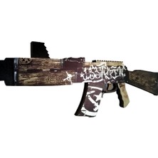 Egenin Sepeti Ahşap Cs-Go Wasteland Rider Ak-47 Lastik Atar Oyuncak Tüfek