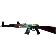 Egenin Sepeti Ahşap Cs-Go Ateş Yılanı Ak-47 Lastik Atar Oyuncak Tüfek