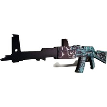 Egenin Sepeti Ahşap Cs-Go Frontside Misty Ak-47 Lastik Atar Oyuncak Tüfek