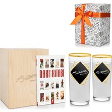 Hediye Sepeti Hediyesepeti Atatürk Imzası Tasarımlı Gold Özel Seri Ahşap Kutulu 2'li Kadeh