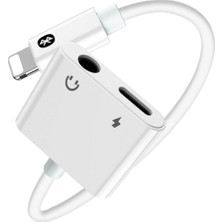 Mobitell Lightning To 3.5mm Bluetooth Çevirici Adaptör Beyaz