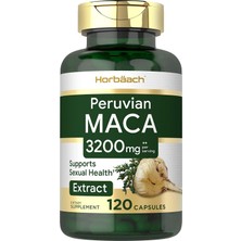 Horbaach Maca Kök 3200 Mg | 120 Tablet | Erkekler ve Kadınlar Için Peru Maca Özü