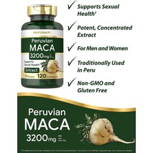 Horbaach Maca Kök 3200 Mg | 120 Tablet | Erkekler ve Kadınlar Için Peru Maca Özü