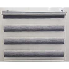 Asyhome Gri-Ekru Geçişli Zebra Perde