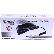 Black Watton 800 Lümen T6 Özel Avcı Feneri Watton WT-205