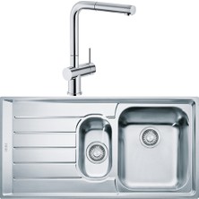 Franke Neptun 1,5 Gözlü Sol Eviye + Active Plus Doccia Armatür Seti (Inox)
