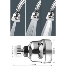Yayke  Tasarruflu 3 Fonksiyonlu Musluk Başlığı Krom 360 Derece Dönebilen Filtreli Musluk Ucu
