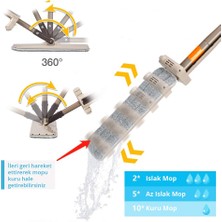 Turuncukoli Çekmekli Yersil Çok Amaçlı Mop -Yer, Duvar, Cam Temizliği  Çok Yönlü Paspas