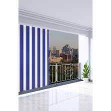 AL-CA Home 350 x 170 cm Mavi Renkli Balkon Perdesi