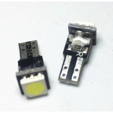 Gürler Oto Aksesuar T5 LED Ampül Gösterge Kadran Işığı Fiber Beyaz Renk 12V 10 Adet
