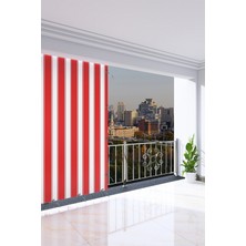 AL-CA Home 300 x 240 cm Kırmızı Renkli Balkon Perdesi