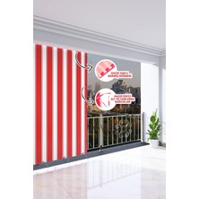 AL-CA Home 400 x 160 cm Kırmızı Renkli Balkon Perdesi