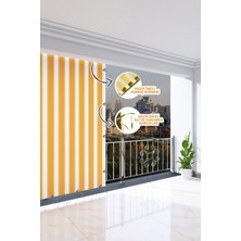 AL-CA Home 200 x 250 cm Sarı Renkli Balkon Perdesi