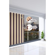 AL-CA Home 180 x 220 cm Kahverengi Renkli Balkon Perdesi