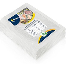 Klikal 20X30 cm 200 Adet Gofrajlı Tırtıklı Vakum Poşeti -Torbası