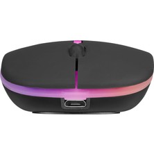 Everest SMW-710 USB 2.4ghz Siyah Ledli 800/1200/1600DPI Şarjlı Kablosuz Mouse