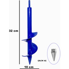 Toprak Burgu Makinesi Matkap Uçlu 32X10CM