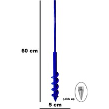 Toprak Burgu Makinesi Matkap Uçlu 60X5CM