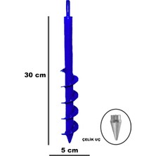 Toprak Burgu Makinesi Matkap Uçlu 30X5CM