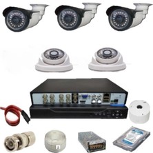 Eg 5 Kameralı Ahd 3 Bullet 2 Dome 5 Mp Sony Lensli Full Hd Kamera Sistemi Set