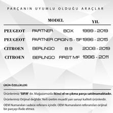 Alpha Auto Part Citroen Berlingo Için Arka Sürgülü Kapı Kolu Pimi 2 Adet