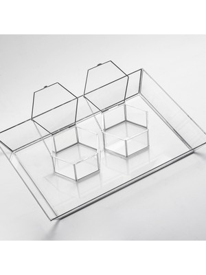 El Crea Designs Gümüş Silver Söz Nişan Tepsisi 2 Adet Yüzük Kutusu