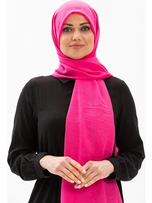 Düz Vual Kumaş Şal Pembe Pmb