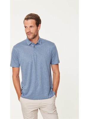 Emnana Mavi Keten T-Shirt