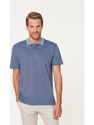 Emnana Mavi Polo Yaka T-Shirt