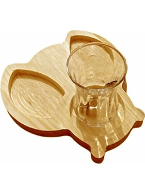 Emay Center Ahşap Uğur Böceği Model Çerezlik & Sunumluk & Kahvaltılık, Tekli Doğal Sunumluğu