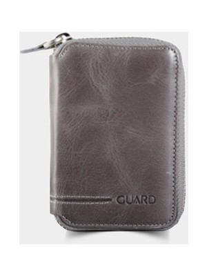 Guard Fermuarlı Antik Deri Mini Cüzdan