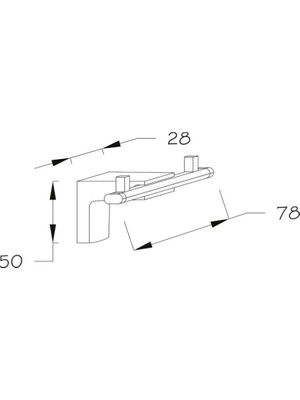 Evistro Tuvalet Havlu Askısı 2 Li Paslanmaz