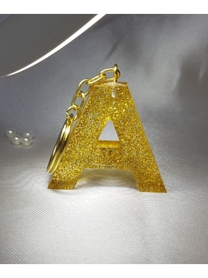 Sultan Tasarım A Harfi Epoksi Anahtarlık