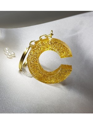 Sultan Tasarım C Harfi Epoksi Anahtarlık