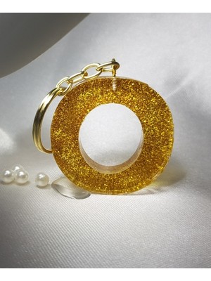 Sultan Tasarım O Harfi Epoksi Anahtarlık