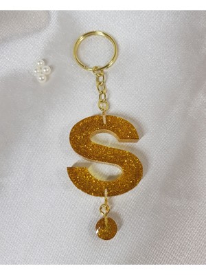 Sultan Tasarım Ş Harfi Epoksi Anahtarlık