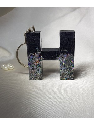 Sultan Tasarım H Harfi Epoksi Anahtarlık