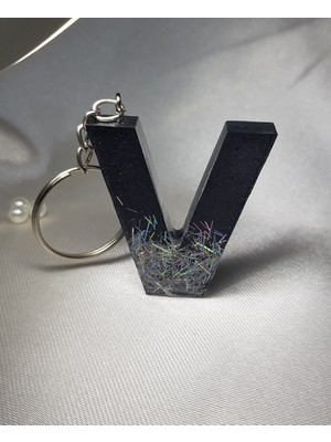 Sultan Tasarım V Harfi Epoksi Anahtarlık