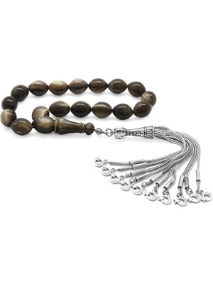 Gül Endam Kararmaz Metal Püsküllü Arpa Kesim Bufalo Boynuzu Efe Tesbihi