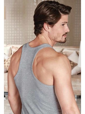 Berrak 1016 Gri  Likralı Pamuklu Sporcu Atlet 3 Adet