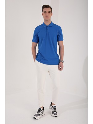 Tommy Life Saks Erkek Klasik Kısa Kol Dar Kesim Polo Yaka T-Shirt-87748