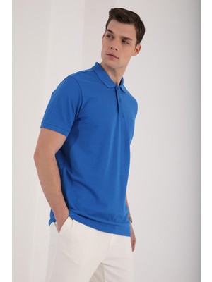 Tommy Life Saks Erkek Klasik Kısa Kol Dar Kesim Polo Yaka T-Shirt-87748