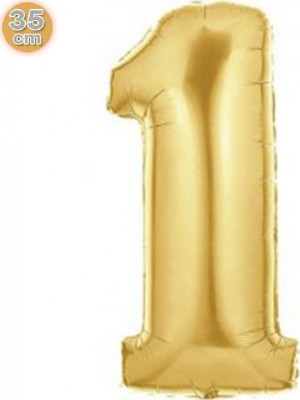 İKM Rakam Balon Folyo Küçük Boy 16 Inç  35 cm Gold 1