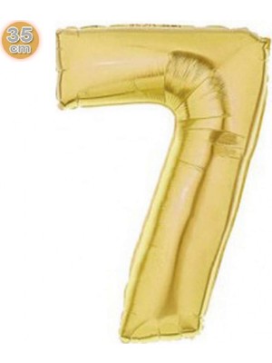 İKM Rakam Balon Folyo Küçük Boy 16 Inç  35 cm Gold 7